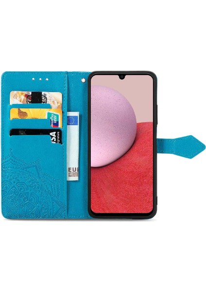 Samsung A14 5g Flip Kapak Darbeye Zarif Desen Deri (Yurt Dışından)