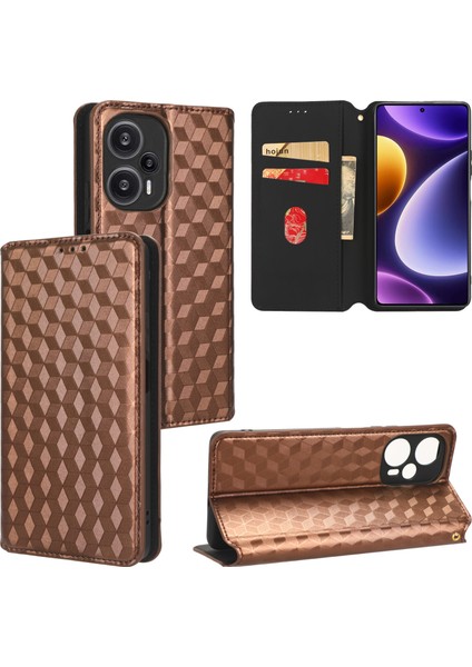 Xiaomi Mi Poco F5 5g Cüzdan Hakiki Deri Darbeye Dayanıklı Tpu Kılıf Standı Dayanıklı Flip Kitap Katlanır (Yurt Dışından)