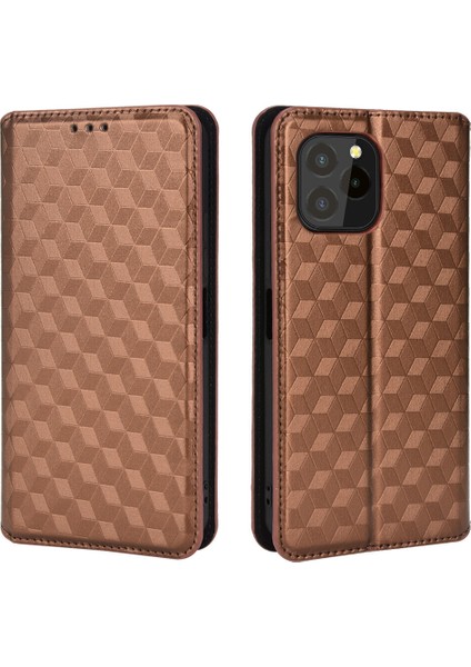 Oukitel C21 Pro Cüzdan Hakiki Deri Darbeye Dayanıklı Tpu Kılıf Standı Dayanıklı Flip Kitap Katlanır (Yurt Dışından)