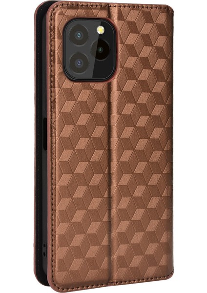 Oukitel C21 Pro Cüzdan Hakiki Deri Darbeye Dayanıklı Tpu Kılıf Standı Dayanıklı Flip Kitap Katlanır (Yurt Dışından)