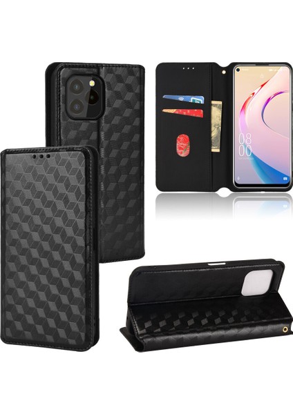 Oukitel C21 Pro Cüzdan Hakiki Deri Darbeye Dayanıklı Tpu Kılıf Standı Dayanıklı Flip Kitap Katlanır (Yurt Dışından)