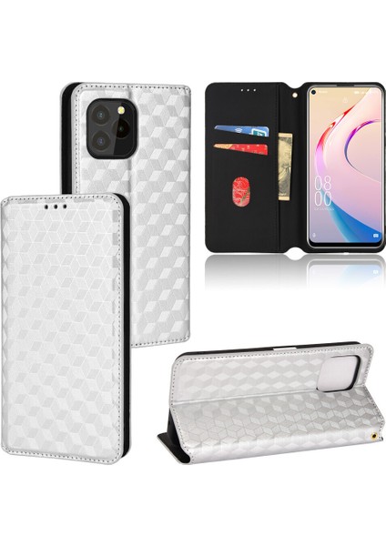 Oukitel C21 Pro Cüzdan Hakiki Deri Darbeye Dayanıklı Tpu Kılıf Standı Dayanıklı Flip Kitap Katlanır (Yurt Dışından)