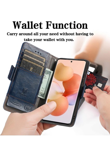 Xiaomi 12 Lite Cüzdan Kılıfı, Kart Tutuculu Pu Deri Flip Kılıf Rfıd Engelleme Kickstand Telefon Kapağı (Yurt Dışından)