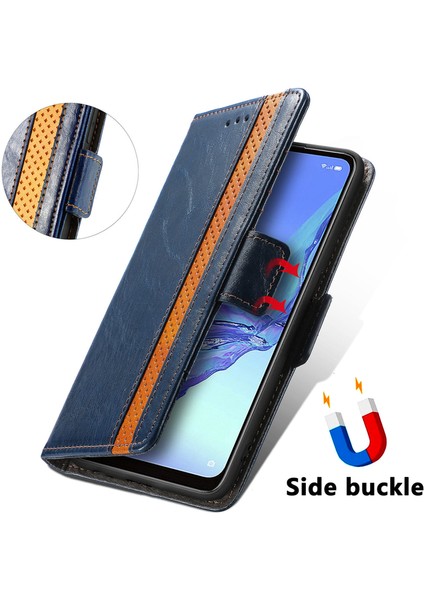 SZY Mall Oppo A53 2020 Cüzdan Kılıfı, Kart Tutuculu Pu Deri Flip Kılıf Rfıd Engelleme Kickstand Telefon Kapağı (Yurt Dışından)