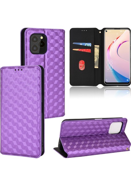 Oukitel C21 Pro Cüzdan Hakiki Deri Darbeye Dayanıklı Tpu Kılıf Standı Dayanıklı Flip Kitap Katlanır (Yurt Dışından)