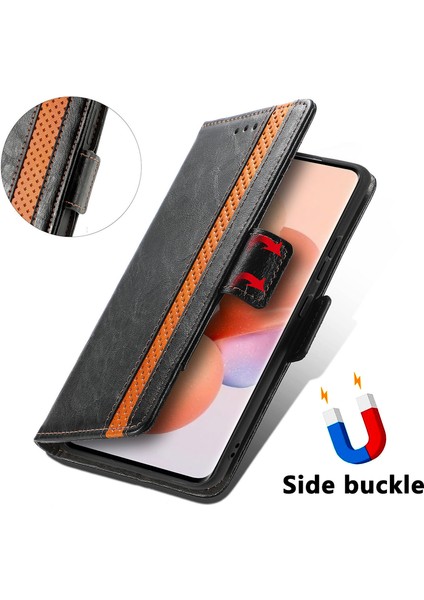 Xiaomi 12 Lite Cüzdan Kılıfı, Kart Tutuculu Pu Deri Flip Kılıf Rfıd Engelleme Kickstand Telefon Kapağı (Yurt Dışından)