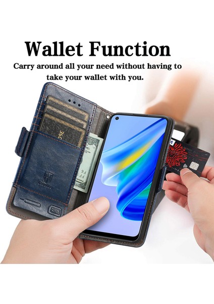 Oppo A95 4g 5g Cüzdan Kılıfı, Kart Tutuculu Pu Deri Flip Kılıf Rfıd Engelleme Kickstand Telefon Kapağı (Yurt Dışından) fiyatları