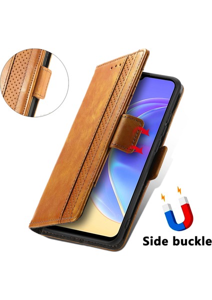 Vıvo V21E 5g Cüzdan Kılıfı, Kart Tutuculu Pu Deri Flip Kılıf Rfıd Engelleme Kickstand Telefon Kapağı (Yurt Dışından) fırsatları
