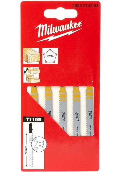 Dekupaj Bıçağı T119B 50MM(AĞAÇ,FLEX Gles)5li fiyatları