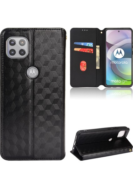 SZY Mall Motorola Moto G 5g Cüzdan Hakiki Deri Darbeye Dayanıklı Tpu Kılıf Standı Dayanıklı Flip Kitap Katlanır (Yurt Dışından)