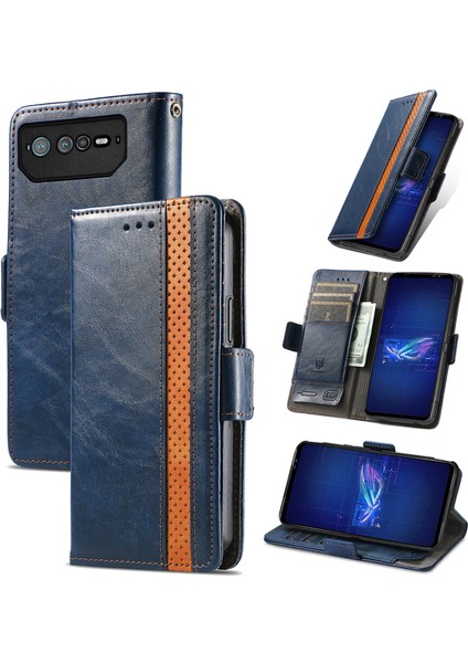 Asus Rog Phone 6 Cüzdan Kılıfı, Kart Tutuculu Pu Deri Flip Kılıf Rfıd Engelleme Kickstand Telefon Kapağı (Yurt Dışından)