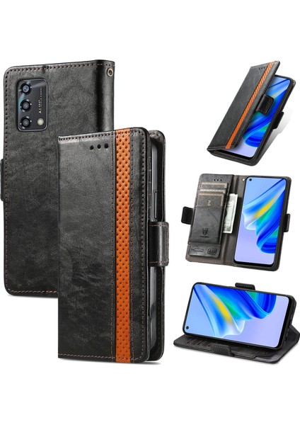 Oppo A95 4g 5g Cüzdan Kılıfı, Kart Tutuculu Pu Deri Flip Kılıf Rfıd Engelleme Kickstand Telefon Kapağı (Yurt Dışından)
