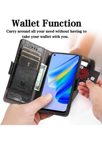 Oppo A95 4g 5g Cüzdan Kılıfı, Kart Tutuculu Pu Deri Flip Kılıf Rfıd Engelleme Kickstand Telefon Kapağı (Yurt Dışından) fiyatları