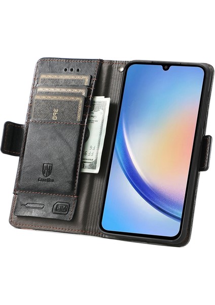 Samsung Galaxy A34 5g Cüzdan Kılıfı, Kart Tutuculu Pu Deri Flip Kılıf Rfıd Engelleme Kickstand Telefon Kapağı (Yurt Dışından) modelleri