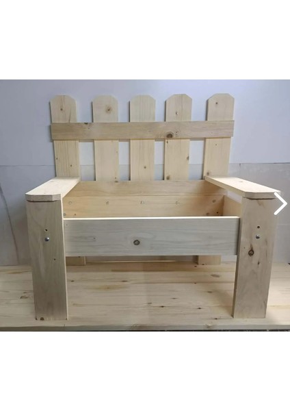 Ahşap Bank Modeli Çiçeklik Saksılık.