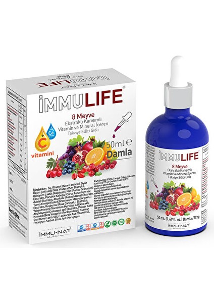 Immu Life 8 Meyve Karışımlı Ekstrakt 50 ml Drop