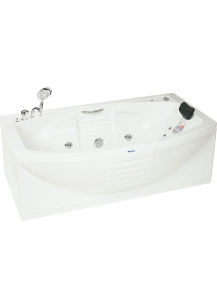 Beverly Hılls Jakuzi 170x100x80 H:55 Comfort Hidromasaj Sistemli Küvet (Gövde + Metal Ayak + 4 Yön Panel)