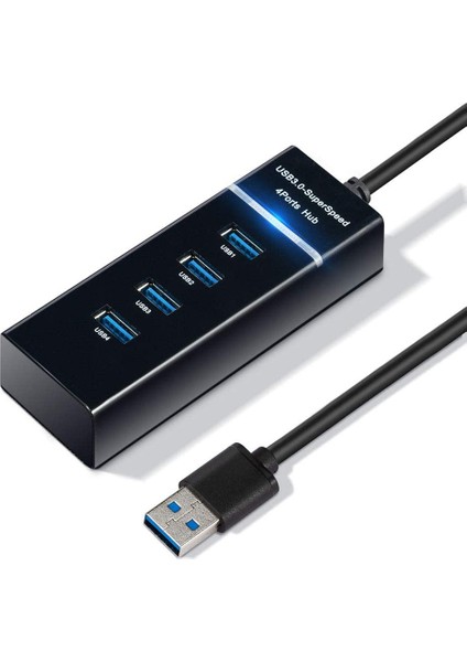 4 Port USB 3.0 Hub Çoklayıcı Çoğaltıcı Switch Splitter Siyah