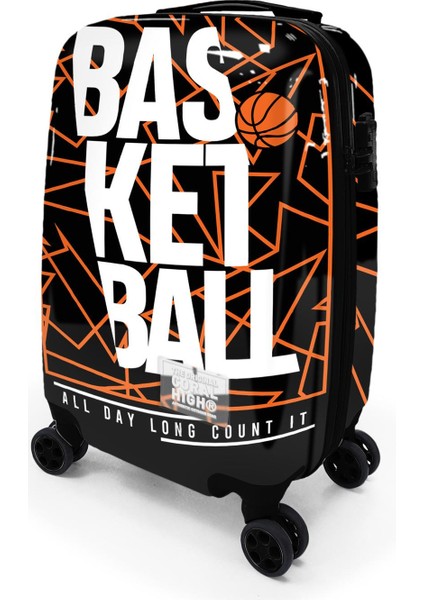Basketbol Desenli Kabin Boy Valiz (50CM) 16545