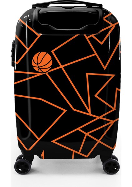 Basketbol Desenli Kabin Boy Valiz (50CM) 16545