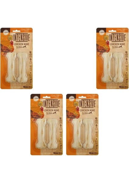 Intensive Köpekler Için Tavuklu Kemik Ödülü 12CM 2 Adet x 4 Adet