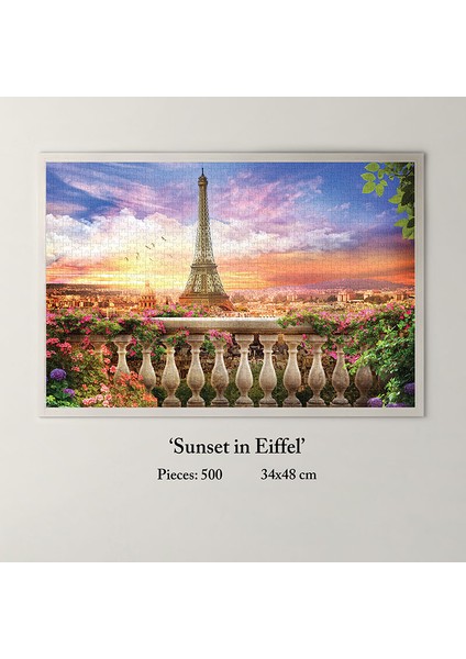 KS Games Sunset In Eiffel 500 Parça Puzzle