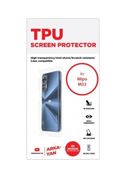Mipo M33 Arka ve Yan Koruyucu Tpu Film fiyatları