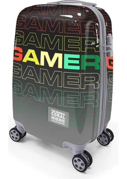 Gamer Desenli Kabin Boy Valiz (50CM) 16546 modelleri