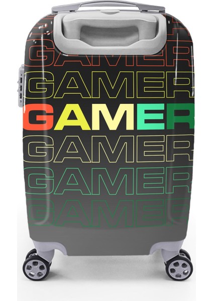 Gamer Desenli Kabin Boy Valiz (50CM) 16546 fırsatları