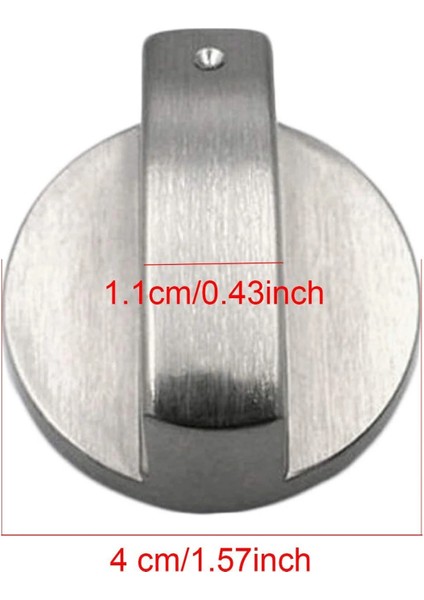 4'lü Fırın Düğmesi, Sobalar Ocak Düğmeleri, 6mm Evrensel Gümüş Gaz Sobası Kontrol Düğmeleri Adaptörleri Fırın Döner Anahtarı Pişirme Yüzeyi (Yurt Dışından) fırsatları