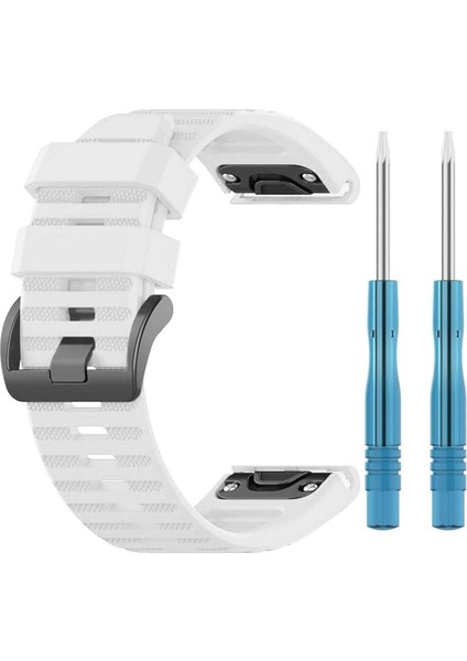 Garmin Fenix 7x Sapphire Solar Kordon Quick Fit Strap Band Beyaz