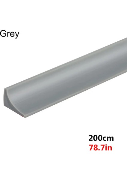 Gri Tarzı 50CM 1 Adet Kendinden Yapışkanlı Silikon Su Tutma Şeridi Banyo Su Stoperi Bükülebilir Kapı Alt Sızdırmazlık Şeridi Duş Baraj Bariyeri (Yurt Dışından)