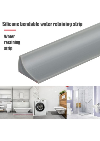 Gri Tarzı 50CM Kuru ve Islak Ayırma Banyo Aksesuarları Kendinden Yapışkanlı Su Tutma Çıtası Kapı Alt Sızdırmazlık Çıtası Su Durdurucu (Yurt Dışından) modelleri