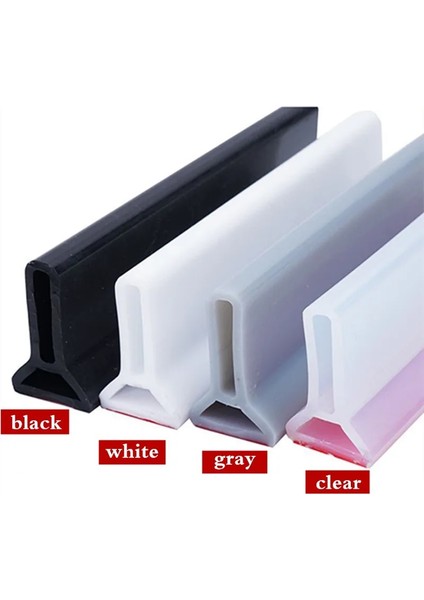 Beyaz Stil 1.5 Milyon 5cm Banyo Su Durdurucu Su Bölmesi Kuru ve Islak Ayırma Taşkın Bariyeri Kauçuk Baraj Silikon Su Engelleyici Kaymaz (Yurt Dışından)