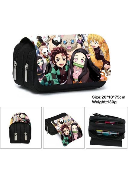 FGQBBGMZRS04 Stili Anime Demon Slayer Kimetsu Hiçbir Yaiba Kalem Kutusu Fermuar Makyaj Çantası Kalem Kırtasiye Çantaları Catoon Kalem Kutusu Kadın Kozmetik Çantası (Yurt Dışından) fiyatları