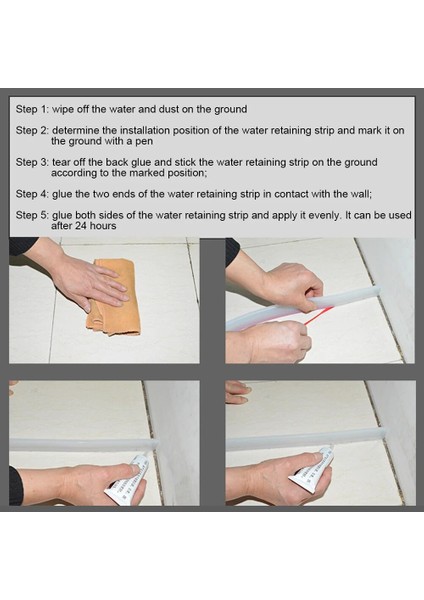 Gri Tarzı Kendinden Yapışkanlı Silikon Banyo Su Durdurucu Tutma Şeridi Bükülebilir Banyo Kapısı Çamaşır Makinesi Duş Barajı Bariyeri Kaymaz (Yurt Dışından) fırsatları