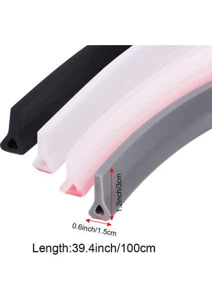 Gri Tarzı Kendinden Yapışkanlı Silikon Banyo Su Durdurucu Tutma Şeridi Bükülebilir Banyo Kapısı Çamaşır Makinesi Duş Barajı Bariyeri Kaymaz (Yurt Dışından) indirimleri