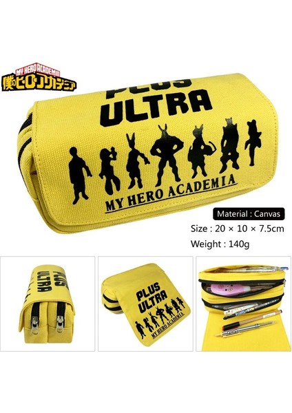 No.17 Stili Anime My Boku No Hero Academia Deku Izuku Shoto Cosplay Kalem Çantaları Çift Fermuarlı Okul Kalem Kutusu Kozmetik Makyaj Saklama Kutusu (Yurt Dışından) modelleri