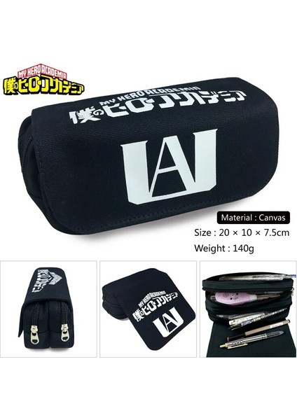No.17 Stili Anime My Boku No Hero Academia Deku Izuku Shoto Cosplay Kalem Çantaları Çift Fermuarlı Okul Kalem Kutusu Kozmetik Makyaj Saklama Kutusu (Yurt Dışından) fırsatları