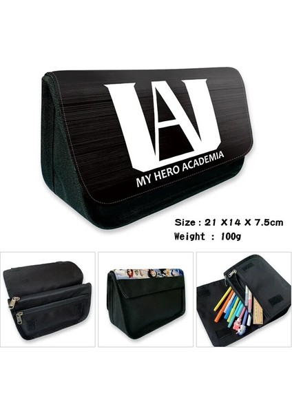 No.17 Stili Anime My Boku No Hero Academia Deku Izuku Shoto Cosplay Kalem Çantaları Çift Fermuarlı Okul Kalem Kutusu Kozmetik Makyaj Saklama Kutusu (Yurt Dışından) indirimleri