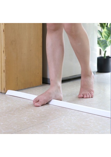 Siyah Stil 80CM Silikon Kauçuk Eşik Su Tutma Şeridi Mutfak Tuvalet Kapı Sızdırmazlığı Su Geçirmez Bölme Duş Eşik Barajı Bariyeri (Yurt Dışından)