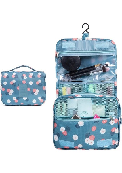 Pembe Gülen Yüz Stili Su Geçirmez Asılı Seyahat Organizatör Çantası Naylon Kozmetik Çantaları Fermuar Necessaire Banyo Makyaj Çantası Unisex Neceser Tuvalet Setleri (Yurt Dışından) modelleri