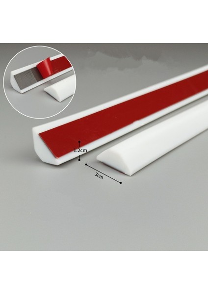 Beyaz Stil 50CM 2m Silikon Su Durdurucu Tutma Şeridi Mutfak Banyo Duş Sel Bariyeri Kuru ve Islak Ayırma Kapısı Alt Sızdırmazlık Şeridi (Yurt Dışından) fırsatları