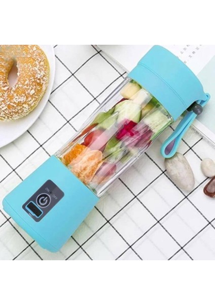 Mavi Stil Taşınabilir Blender USB Mikser Elektrikli Meyve Sıkacağı Makinesi Smoothie Blender Mini Mutfak Robotu Kişisel Limon Sıkacağı Sıkacağı Blender (Yurt Dışından)