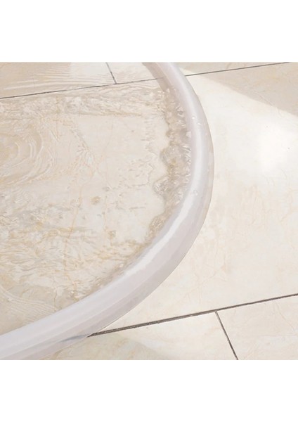 Siyah Stil 120CM Silikon Banyo Su Durdurucu Sel Bariyer Baraj Su Geçirmez D Şekli Cam Kapı Duş Için Sızdırmazlık Şeridi Duş Kuru ve Islak Ayırma (Yurt Dışından)