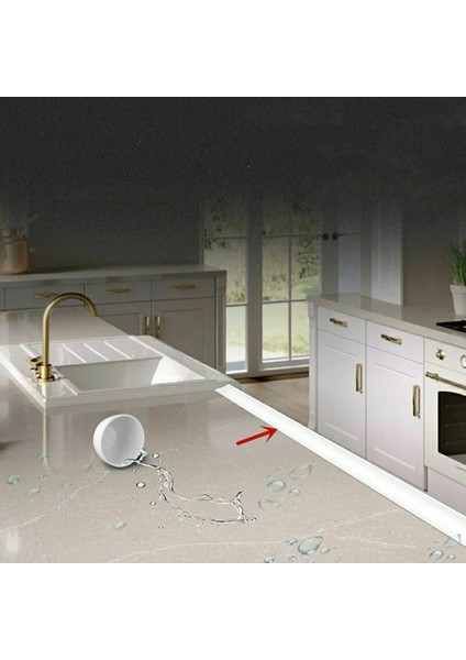 Şeffaf Stil 150CM Uzunluk 1 Adet Çok Boyutlu Mutfak Su Tutma Şeridi Kendinden Yapışkanlı Kapı Conta Şeridi Banyo Ayırma Duş Barajı Bariyer Aksesuarı (Yurt Dışından) indirimleri