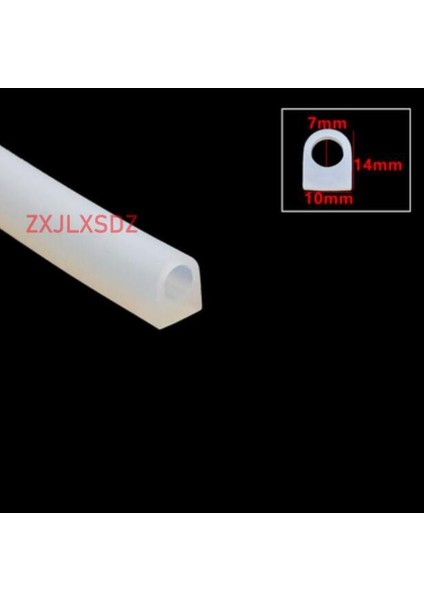 10 x 14 mm Stili D Tipi Yarım Daire Biçimli Içi Boş Silikon Kauçuk Kapı Pencere Contası Sızdırmazlık Weatherstrip Banyo Su Tutma Şeridi (Yurt Dışından)