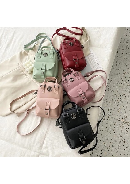 Siyah Stil Kadın Çantası Yeni Taşınabilir Çift Katmanlı Messenger Küçük Kare Çanta Mini Cep Telefonu Küçük Çanta Tasarımcısı Çanta Sevimli Yan Çanta Bolsos (Yurt Dışından) modelleri