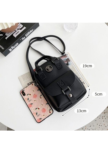 Siyah Stil Kadın Çantası Yeni Taşınabilir Çift Katmanlı Messenger Küçük Kare Çanta Mini Cep Telefonu Küçük Çanta Tasarımcısı Çanta Sevimli Yan Çanta Bolsos (Yurt Dışından) fırsatları