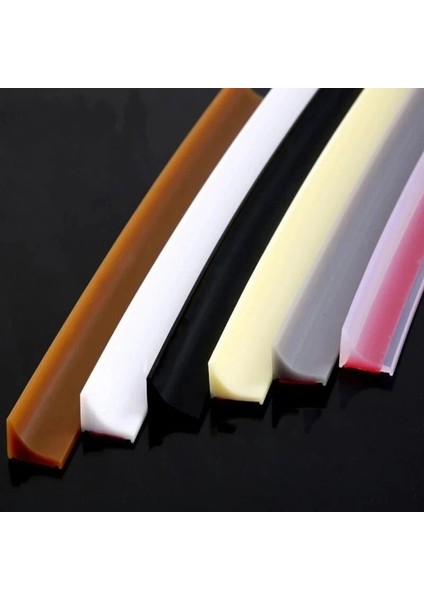 Haki Stili 150CM Silikon Banyo Su Durdurucu Kendinden Yapışkanlı Bükülebilir Su Tutma Sızdırmazlık Şeridi Duş Eşiği Su Duşu Baraj Bariyeri (Yurt Dışından)